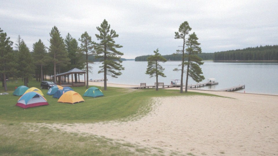 Jakie pola namiotowe są blisko plaży?